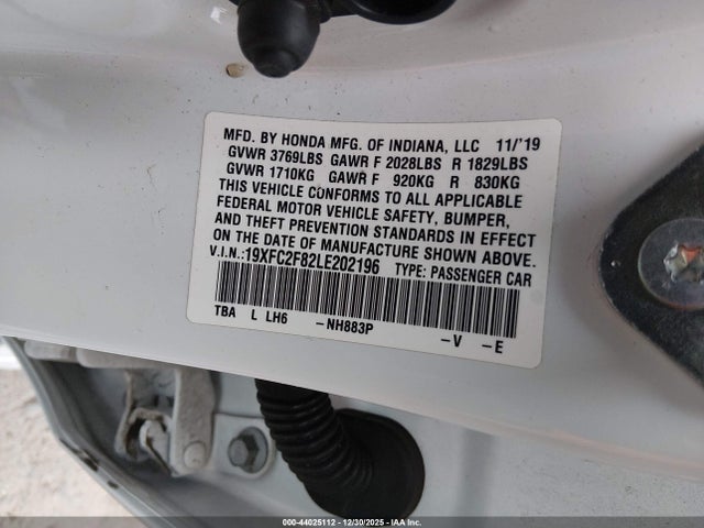 Honda Civic Sport 2020 19XFC2F82LE202196 Image 9