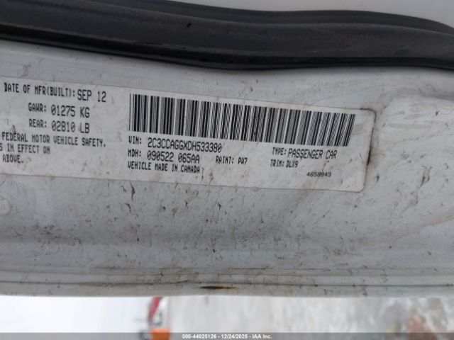 2013 CHRYSLER 300 2C3CCAGGXDH533380 Photo 8