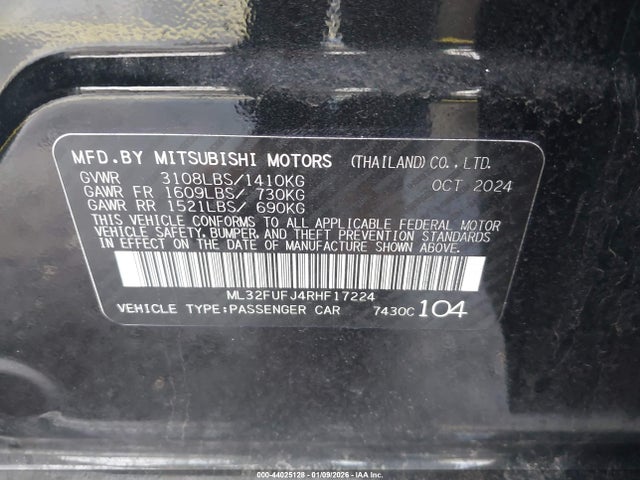 2024 MITSUBISHI MIRAGE G4 ML32FUFJ4RHF17224 Photo 8