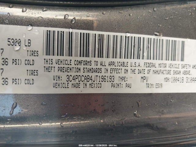 2018 DODGE JOURNEY 3C4PDCAB4JT196193 Photo 8