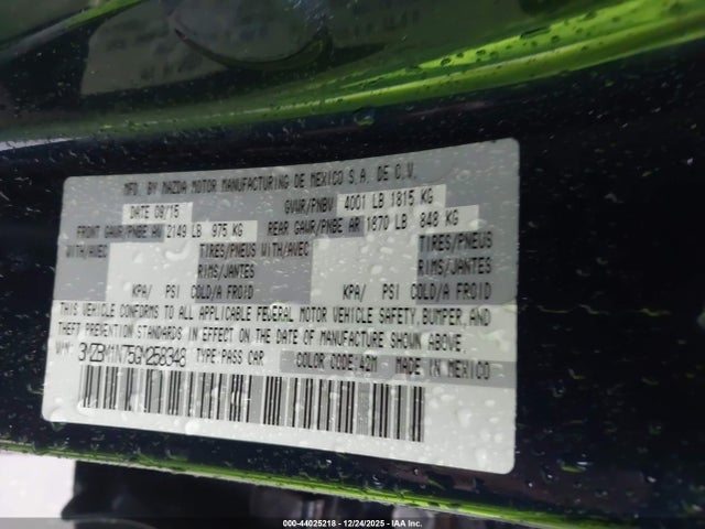 44025218 :رقم المزاد ، 3MZBM1N75GM258348 vin ، 2016 Mazda Mazda3 I Grand Touring مزاد بيع