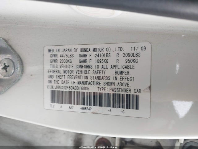 2010 ACURA TSX JH4CU2F60AC016805 Photo 8