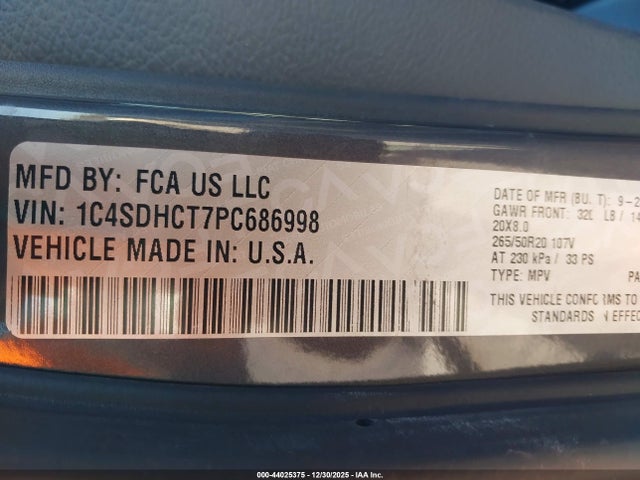 2023 DODGE DURANGO 1C4SDHCT7PC686998 Photo 8