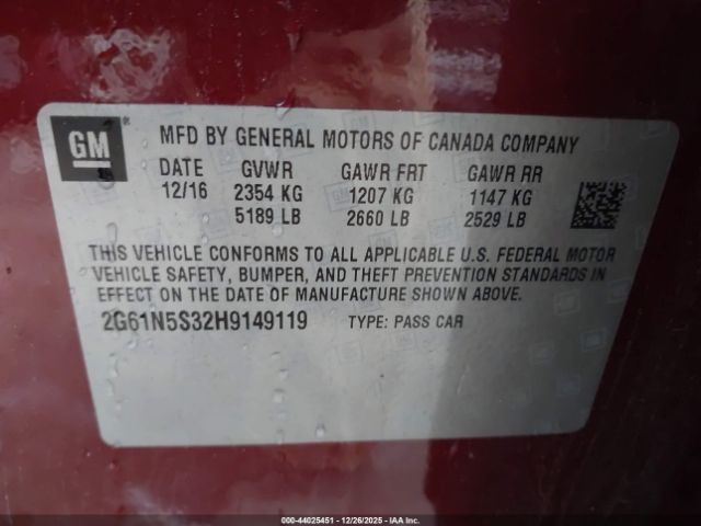 2017 CADILLAC XTS 2G61N5S32H9149119 Photo 8