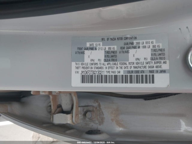 2016 Mazda Cx-3 Grand Touring მანქანა იყიდება აუქციონზე, vin: JM1DKFD73G0130211, აუქციონის ნომერი: 44025453