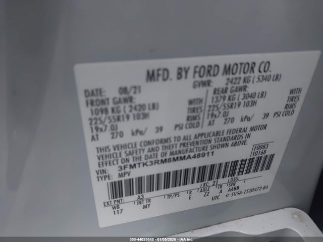 Ford Mustang Mach-e Premium 2021 3FMTK3RM8MMA48911 Image 9