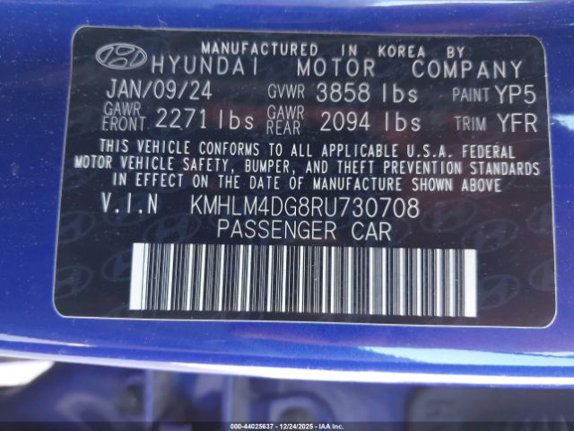 2024 HYUNDAI ELANTRA KMHLM4DG8RU730708 Photo 8