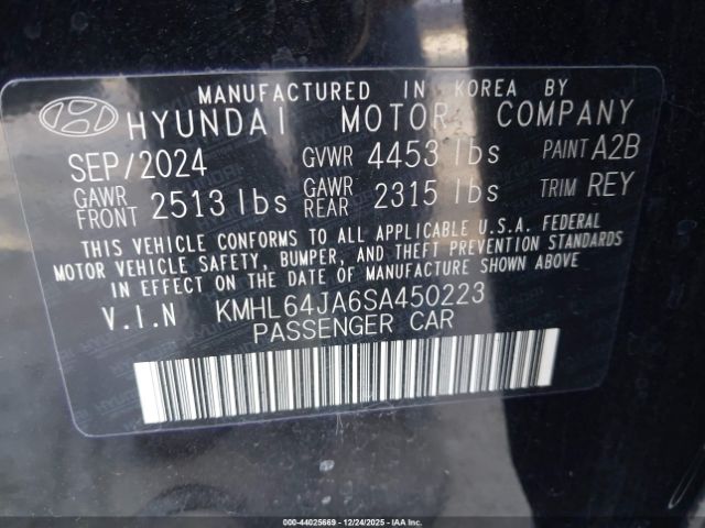 2025 HYUNDAI SONATA KMHL64JA6SA450223 Photo 8