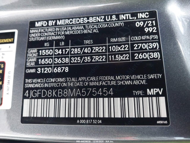 4JGFD8KB8MA575454 Mercedes-Benz Amg Gle 63 Coupe S 4matic