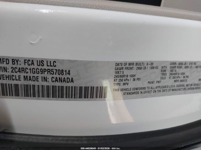 2023 CHRYSLER PACIFICA 2C4RC1GG9PR570814 Photo 8