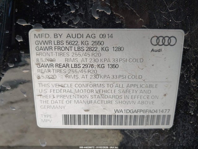 2015 AUDI Q5 WA1DGAFP6FA041477 Photo 8