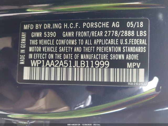 2018 PORSCHE MACAN WP1AA2A51JLB11999 Photo 8