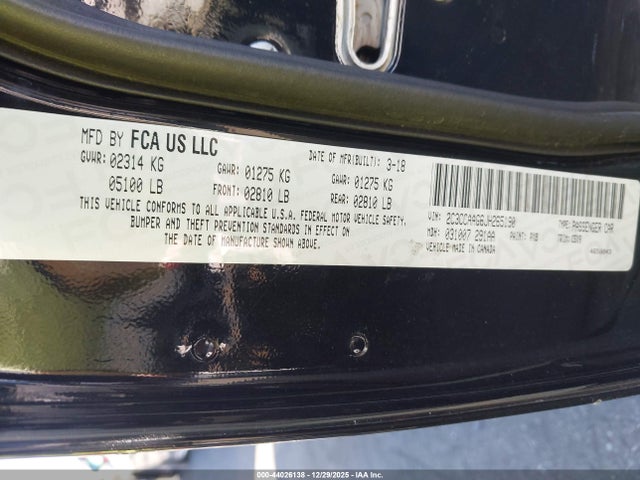 2C3CCAAG6JH265190 Chrysler 300 Touring