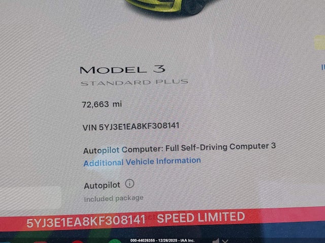 2019 TESLA MODEL 3 5YJ3E1EA8KF308141 Photo 6