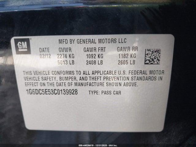 2012 CADILLAC CTS 1G6DC5E53C0139928 Photo 8