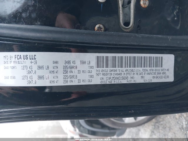Aukcja sprzedaży 2019 Jeep Cherokee Limited 4x4, vin: 1C4PJMDXXKD150249, numer aukcji: 44026439