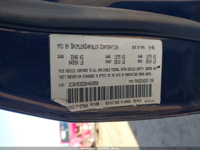 Aukcja sprzedaży 2006 Chrysler 300 Touring, vin: 2C3KA53G26H463858, numer aukcji: 44026528