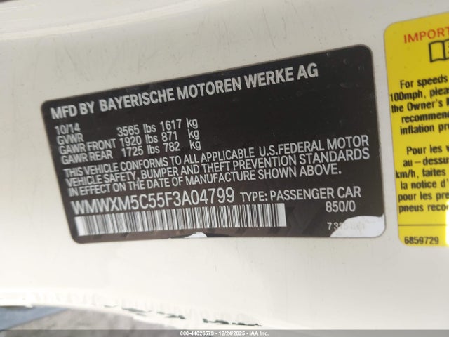 2015 MINI HARDTOP WMWXM5C55F3A04799 Photo 8