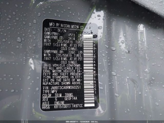 2024 NISSAN ROGUE JN8BT3CA8RW360251 Photo 8