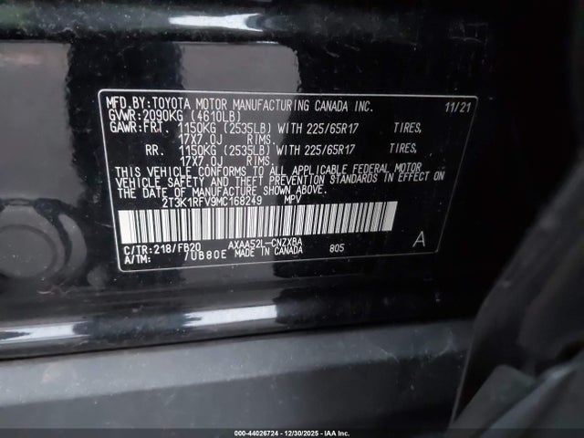 Toyota RAV4 LE 2021 2T3K1RFV9MC168249 Image 9
