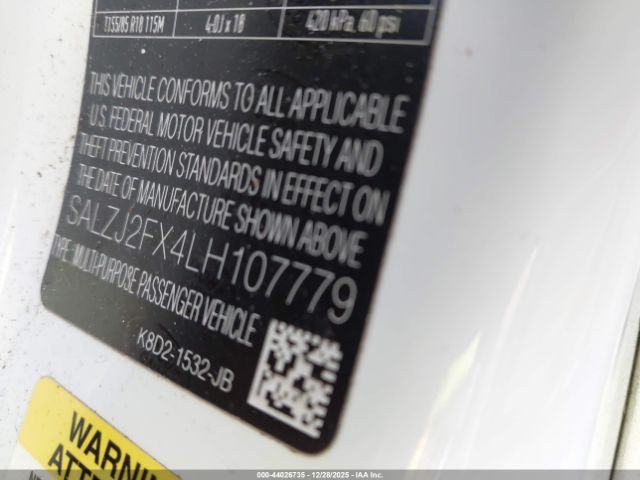 2020 LAND ROVER RANGE ROVER EVOQUE SALZJ2FX4LH107779 Photo 8