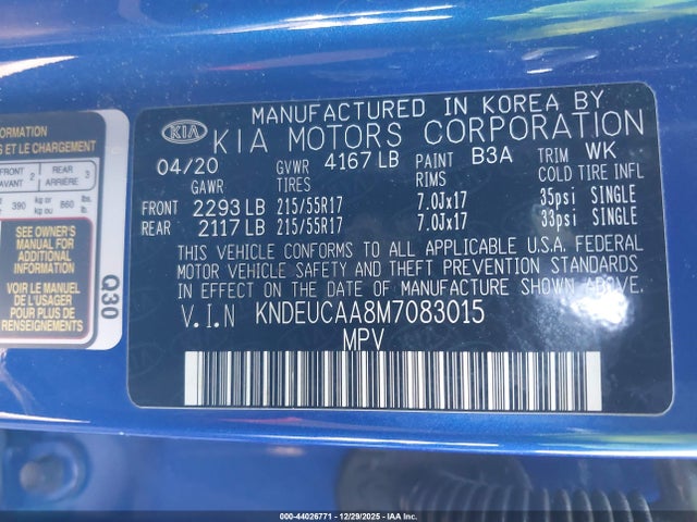 Продаж на аукціоні авто 2021 Kia Seltos S, vin: KNDEUCAA8M7083015, номер лоту: 44026771