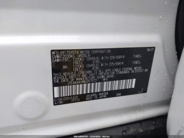 Toyota Venza Limited 2021 JTEAAAAH4MJ057972 Image 9