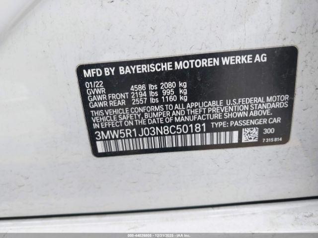2022 BMW 330I 3MW5R1J03N8C50181 Photo 8