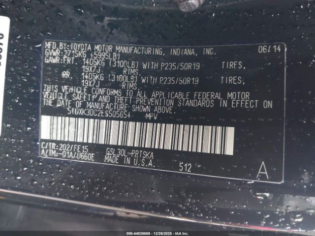 2014 TOYOTA SIENNA 5TDXK3DC2ES505654 Photo 8