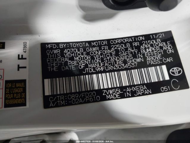 2022 TOYOTA PRIUS JTDL9MFUXN3034537 Photo 8