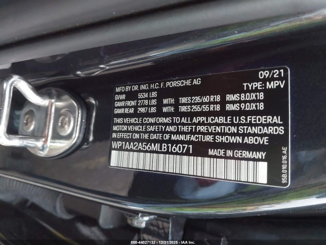 2021 PORSCHE MACAN WP1AA2A56MLB16071 Photo 8