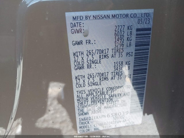 2023 NISSAN FRONTIER 1N6ED1EKXPN658039 Photo 8