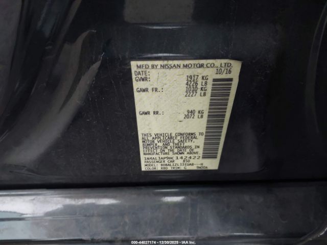 2017 NISSAN ALTIMA 1N4AL3AP9HC142422 Photo 8