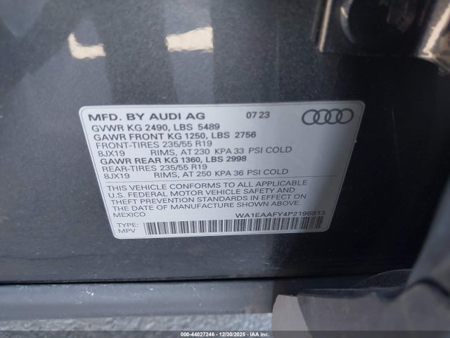 2023 AUDI Q5 WA1EAAFY4P2196913 Photo 8