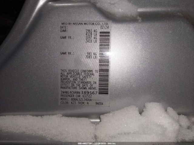 2024 NISSAN ALTIMA 1N4BL4CV4RN389567 Photo 8