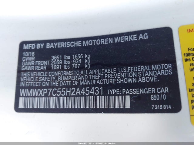 2017 MINI HARDTOP WMWXP7C55H2A45431 Photo 8