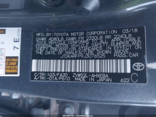 Toyota Prius Prime Plus 2018 JTDKARFP9J3076525 Image 9