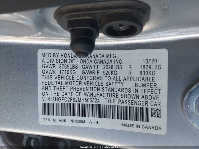 Honda Civic Sport 2021 2HGFC2F82MH506524 Image 9
