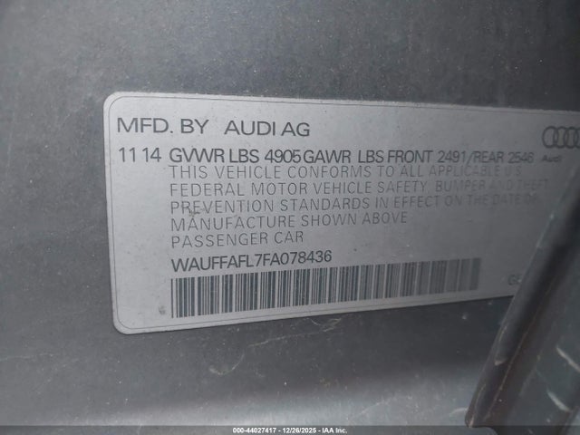 2015 AUDI A4 WAUFFAFL7FA078436 Photo 8