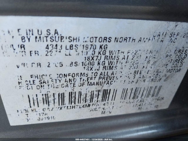 2014 MITSUBISHI OUTLANDER SPORT 4A4AR3AU7EE010248 Photo 8