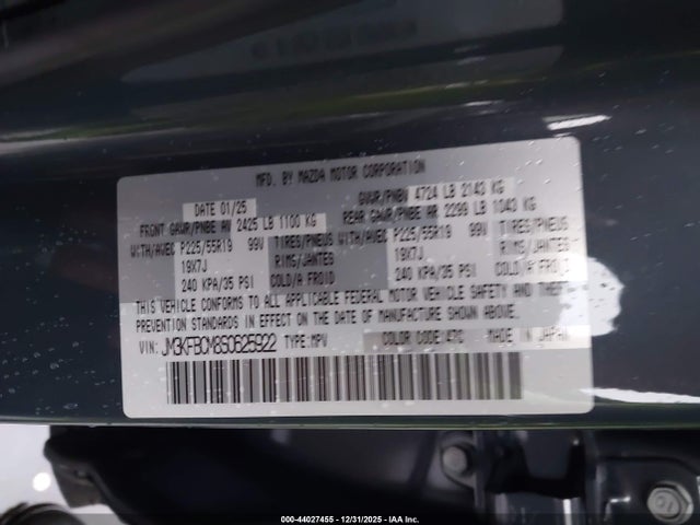 Mazda Cx-5 2.5 S Carbon Edition 2025 JM3KFBCM8S0625922 Image 9