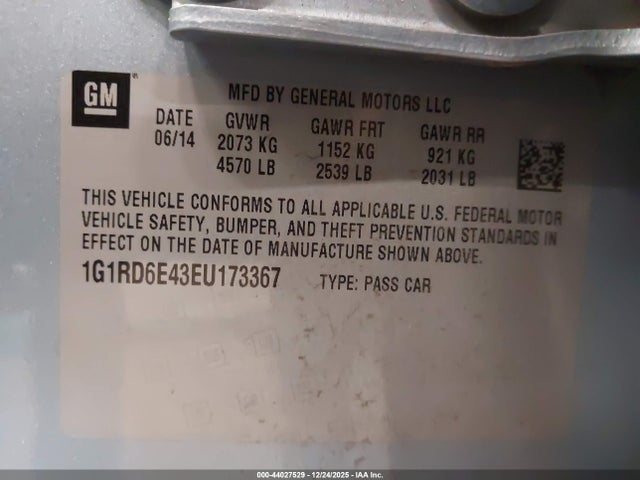 Chevrolet Volt 2014 1G1RD6E43EU173367 Image 9