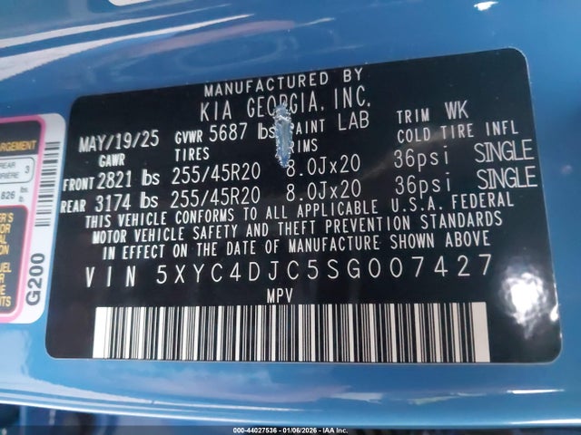 5XYC4DJC5SG007427 KIA Ev6 Gt-line
