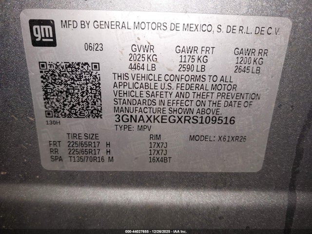 2024 CHEVROLET EQUINOX 3GNAXKEGXRS109516 Photo 8