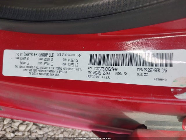Продажа на аукционе авто 2014 Dodge Avenger Se, vin: 1C3CDZABXEN227040, номер лота: 44027733