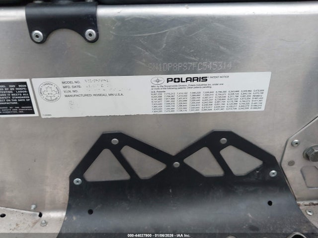 Polaris Rush 800 Pro-s 2015 SN1DP8PS7FC545314 Image 9