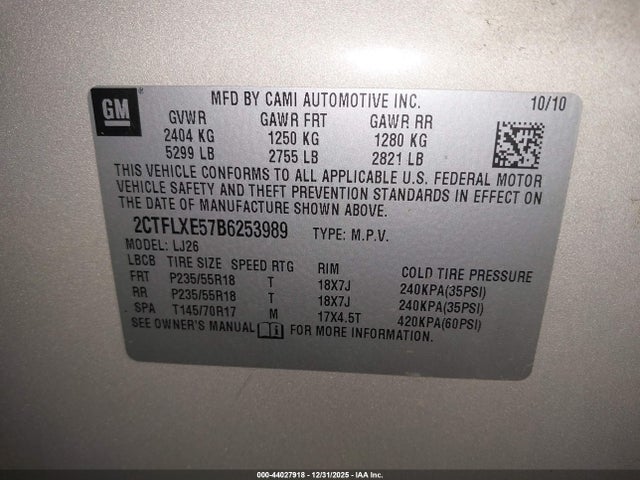 2011 Gmc Terrain Slt-2 მანქანა იყიდება აუქციონზე, vin: 2CTFLXE57B6253989, აუქციონის ნომერი: 44027918