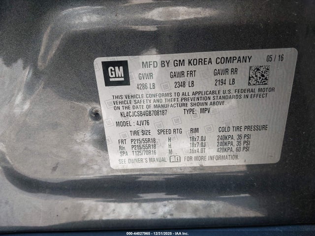 Buick Encore Leather 2016 KL4CJCSB4GB708187 Image 9