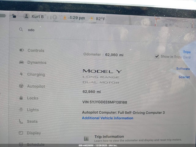 2021 TESLA MODEL Y 5YJYGDEE6MF138188 Photo 6