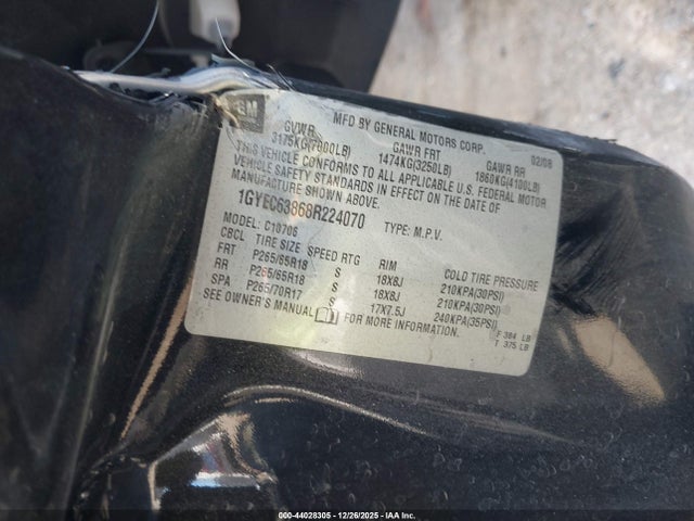 2008 CADILLAC ESCALADE 1GYEC63868R224070 Photo 8